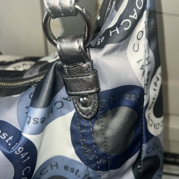 Coach Print Sateen Alexandra Satchel Crossbody Handbag - Picture 4 of 11